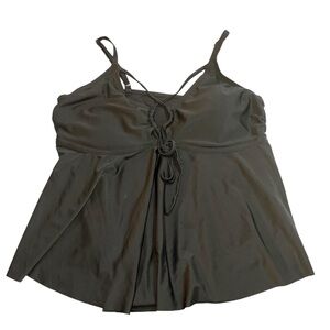 Time and Tru Black Tankini Top